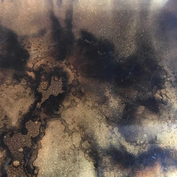 Vintage Otagiri Black Gold Tray Dish MCM - Picture 5 of 6